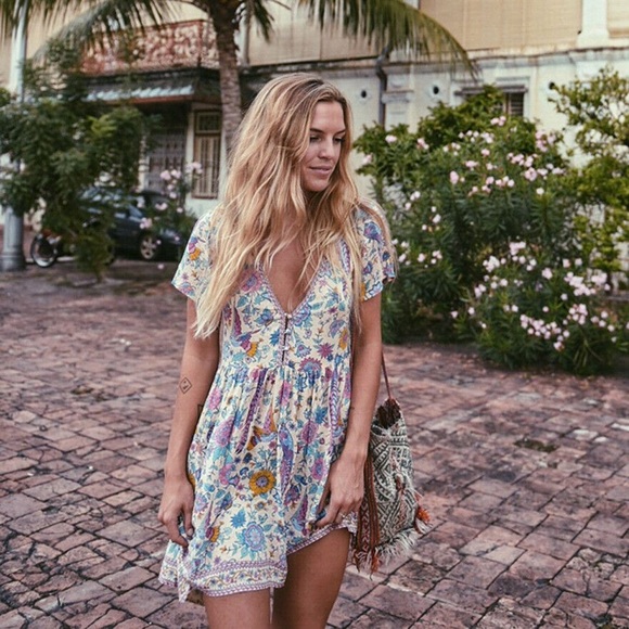 Spell Dresses & Skirts - Spell Lovebird Mini Dress in Chamomile XS NWT